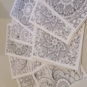NEW! Mandala Adult Coloring Greeting Cards